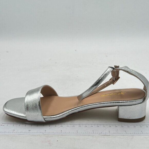 XYD Women's Open Toe Strappy Low Block Heel Sandal Flats Ankle Strap with Buckle - Picture 7 of 8